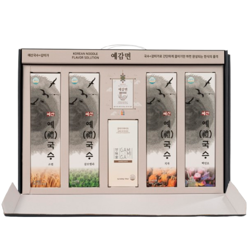 [예감면] 프리미엄 예산국수와 감미가 화이트 감칠맛의 콜라보 칼국수 잔치국수 국수육수 국수선물세트 부모님선물 명절선물 - 상품 이미지