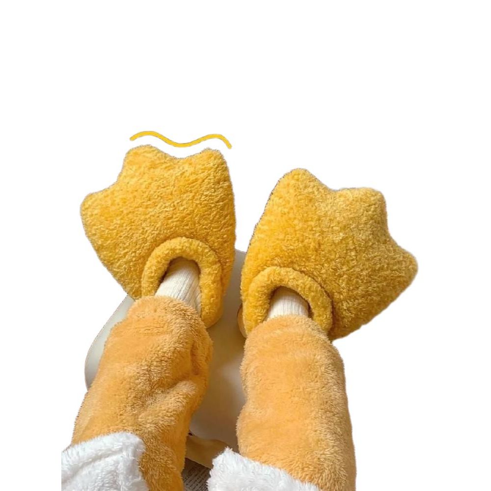오리발 따뜻한 큰 슬리퍼 겨울 거실 동물 커플 털 여성 - 상품 이미지