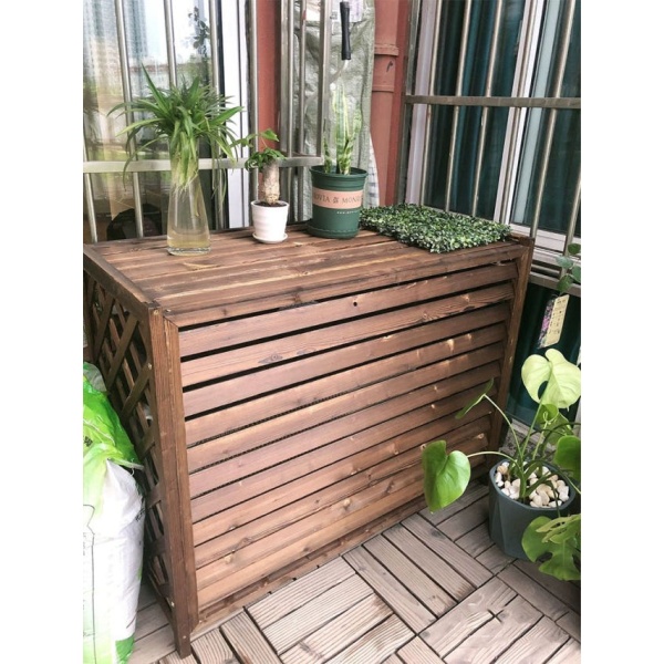프리미엄 실외기 가림막 햇빛가리개 차양막 펜스 에어컨실외기 소형 84x너비 30x높이 75cm 에어컨 선반 - 상세 이미지 2
