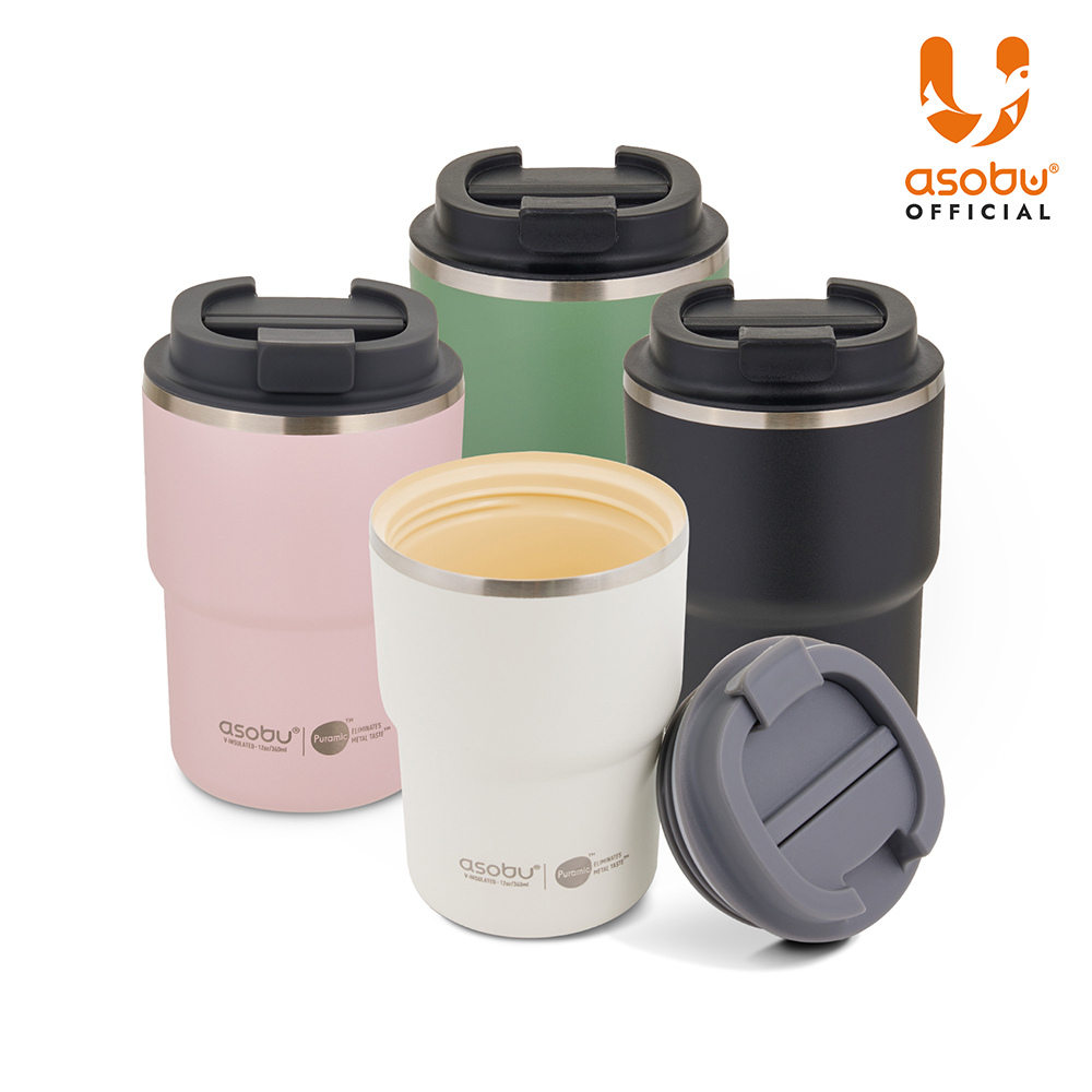 캐나다 아소부 세라믹코팅 스텐 보온보냉 퓨라믹 텀블러 커피익스프레스 360ml 제품 이미지