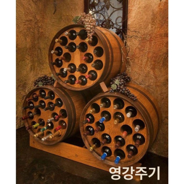 프리미엄 원목 와인렉 벽걸이 와인거치대 와인잔걸이 와인보관 스타일1 스타일12 지름 55cm - 상세 이미지 3