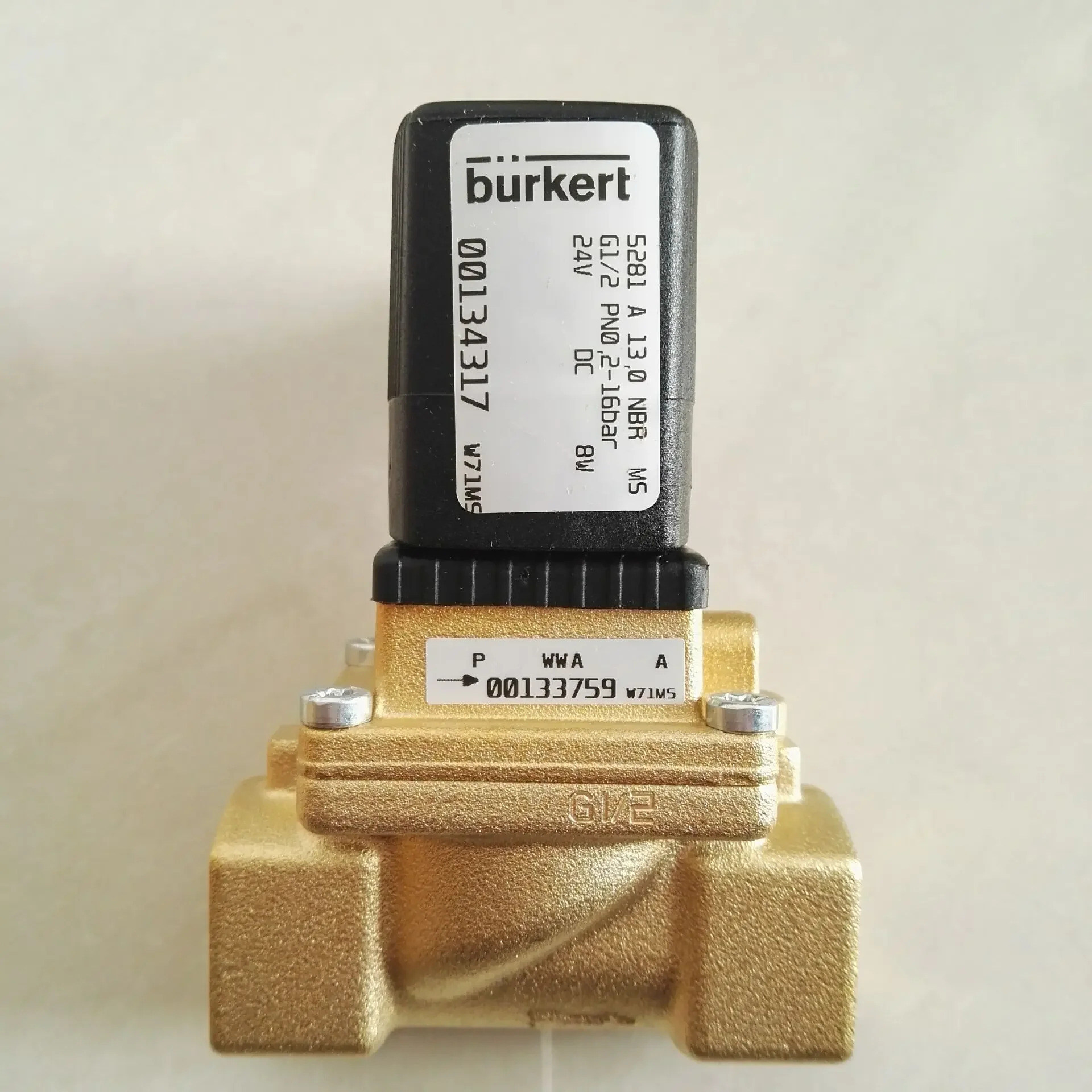 2025.4버커트5281A 13 NBR MS 24VDC 00134317 바오데 솔레노이드 밸브 134317