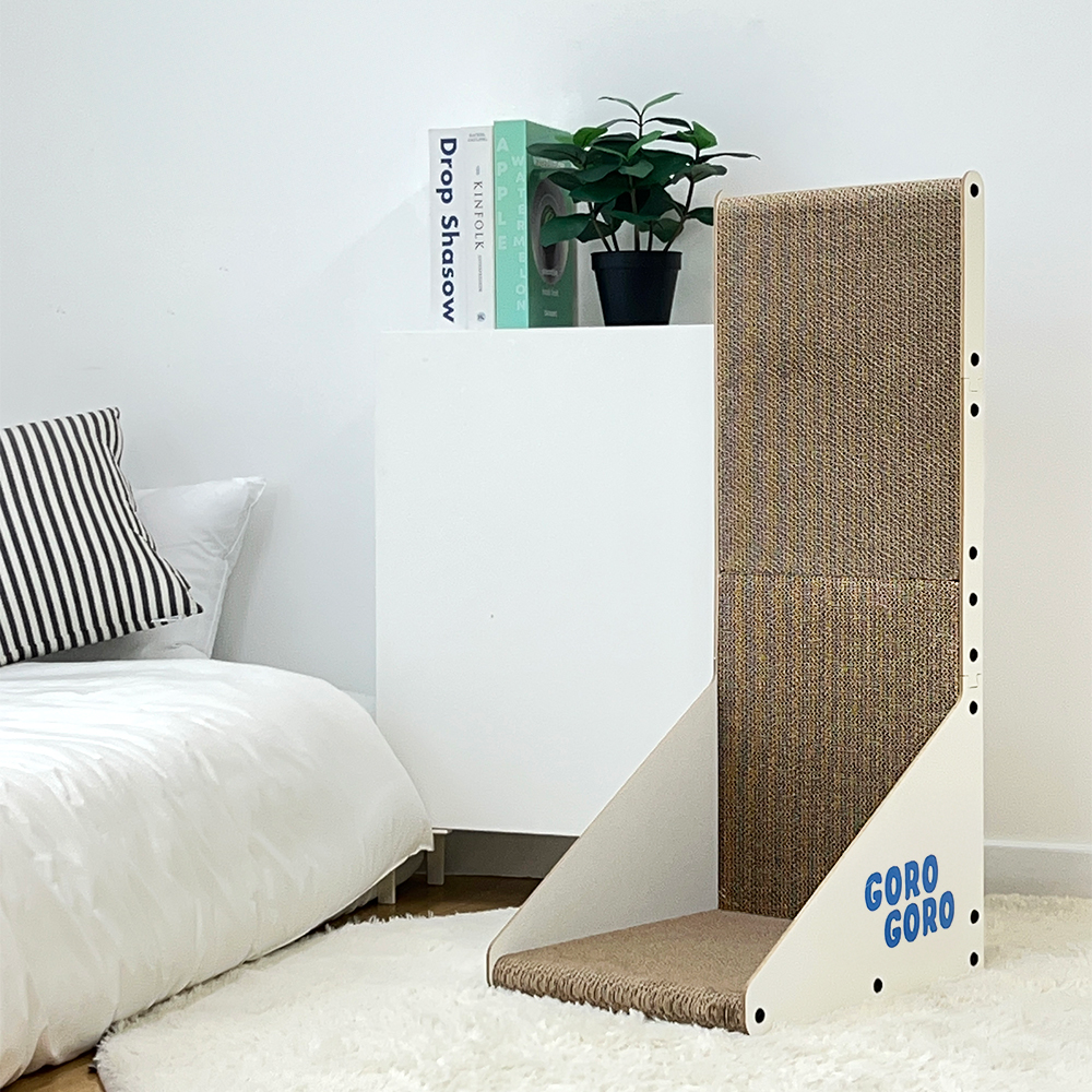 고로고로 고양이 우드 수직 스크래쳐 L자 대형