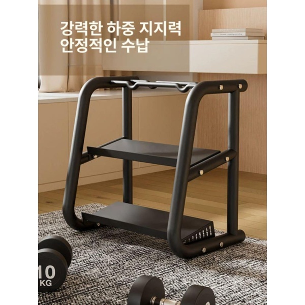 프리미엄 튼튼한 가정용 덤벨랙 보관랙 아령 거치대 보관대 블랙 4개 세트 덤벨 스탠드 덤벨미포함 블랙 - 상세 이미지 3