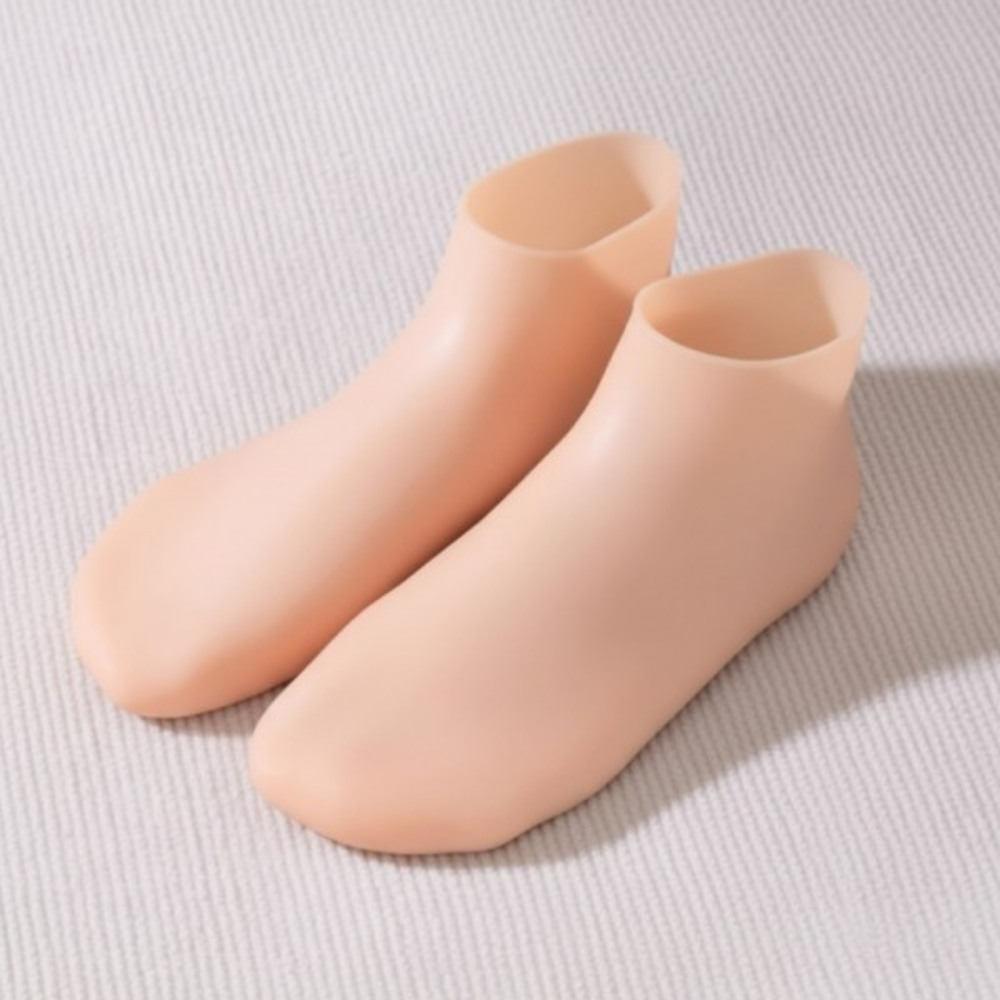 실리콘 보습 양말 발 각질 관리 덧신 케어 편안한착용 힐케어 - 상품 이미지