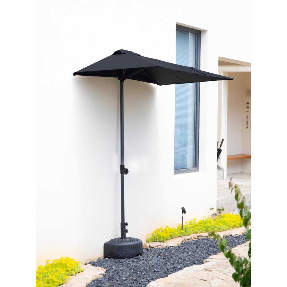 하프 파라솔 방풍 창문 카페 벽면 어닝 프레임 루프탑 레드 250x130cm 높이1.7m-2.5m