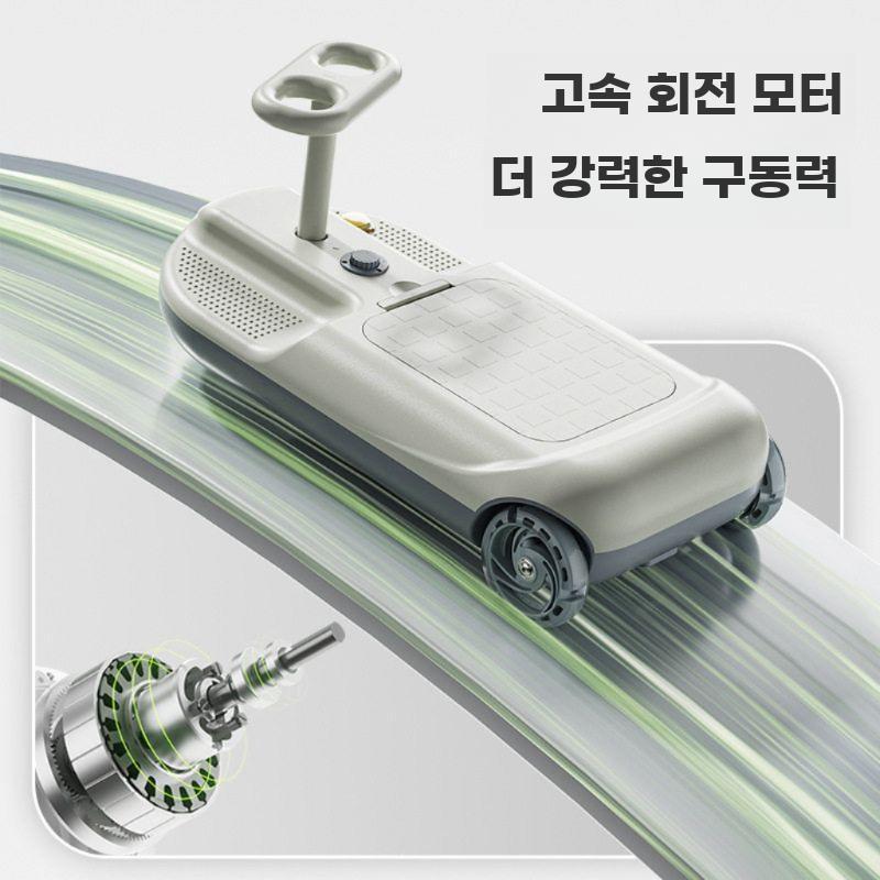 전동 청소기 카트 실내 바닥청소 탑승 레이싱 운전 미백색 베이직 - 상세 이미지 5