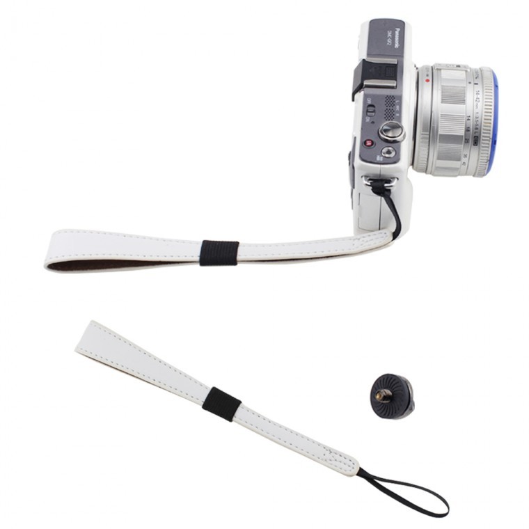 지니몰 카메라 가죽 핸드 스트랩 1/4 링 나사 손목 줄 DSLR 미러리스 A870 - 상품 이미지