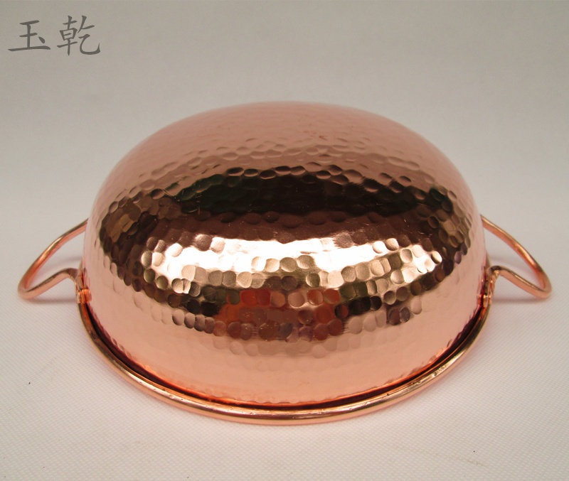황동 냄비 구리 소재 샤브샤브 뷔페용 인덕션 가스 사용 황동전골냄비 주방 전골 24인치 인덕션 가스겸용 - 상세 이미지 5