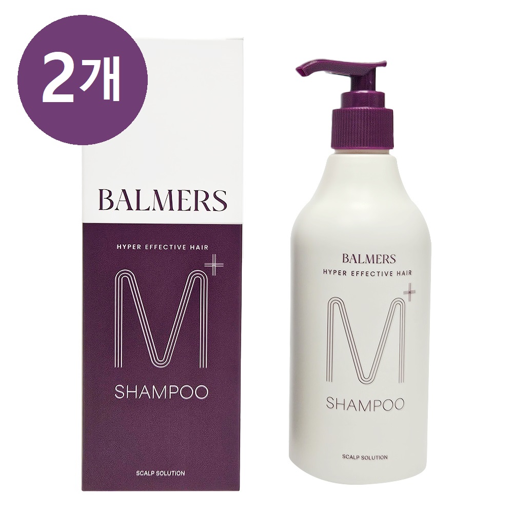 발머스 M 샴푸 약산성 한방샴푸 청소년 삼푸 샴프 발머스한의원 판매 제품 300ml, 2개