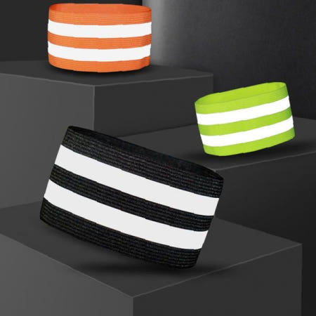 야간 안전 반사 밴드 작업용 야광 팔찌 보행자 자전거 라이딩 시인성 향상 신축성