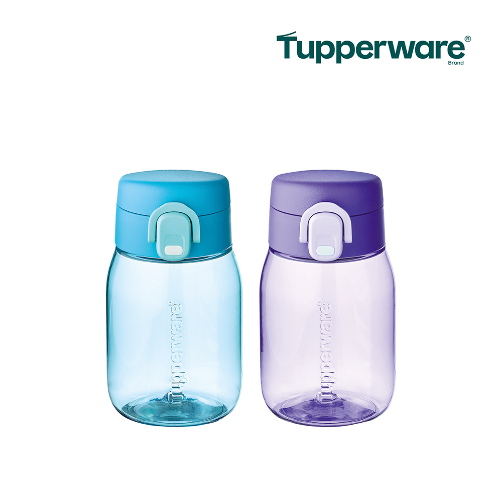 타파웨어 원터치 에코 물통 350ml 2개 미니 휴대용 보틀 초등학생 유치원 유아 물병 - 상세 이미지 3