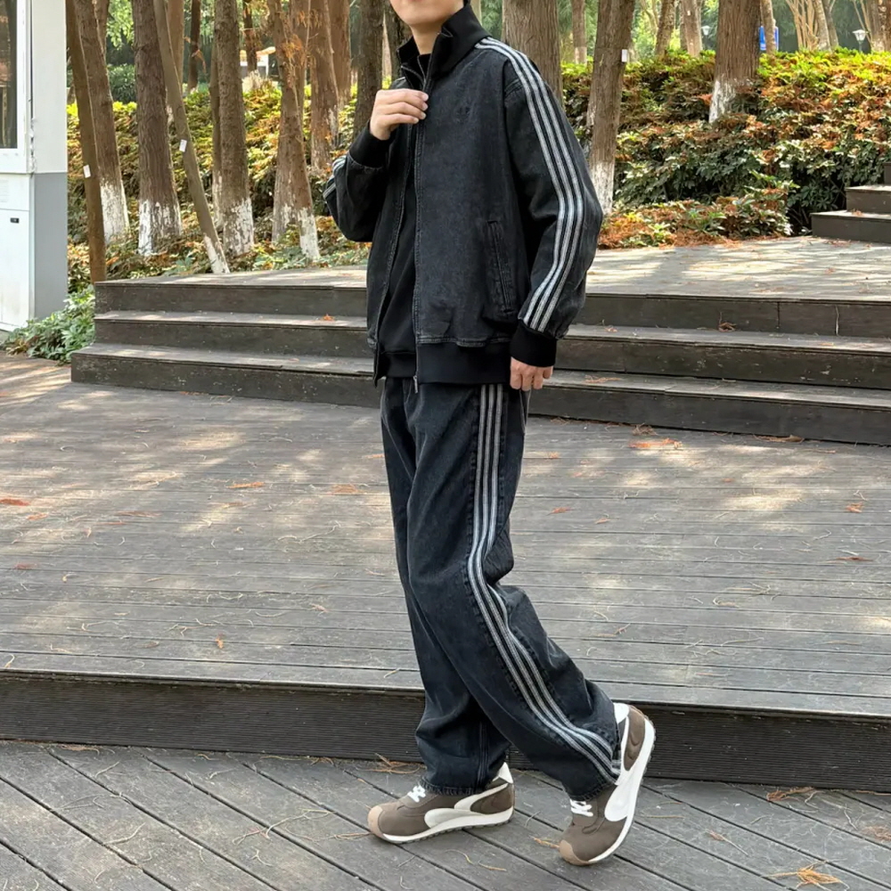 아디다스 아디컬러 데님 파이어버드 트랙탑 자켓 블랙 KD1516 - 상세 이미지 5
