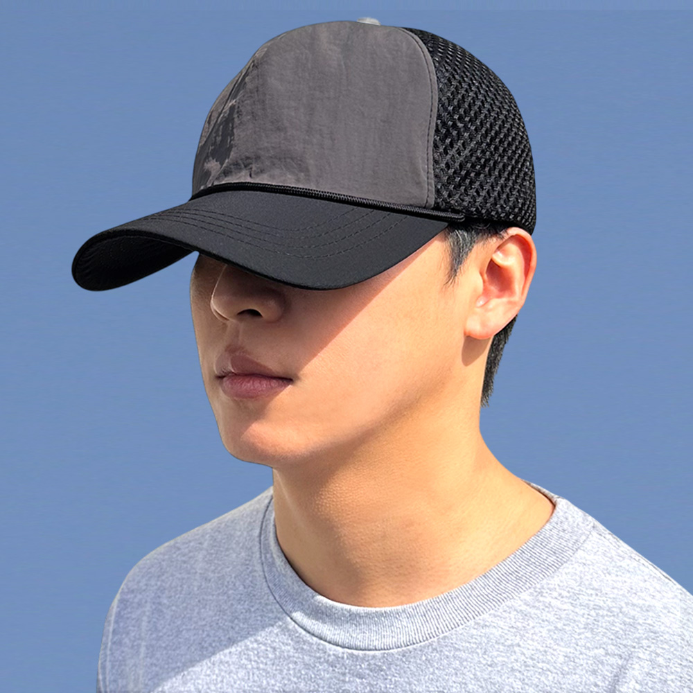 58cm/60cm 어반 트레일러닝 볼캡 남자 빅사이즈 모자 대두 깊은 나일론 머리큰 운동 - 상세 이미지 3