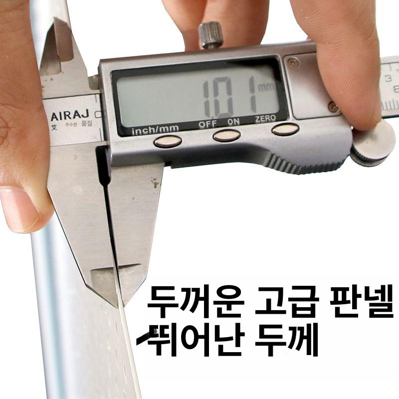 스탠드 회전 타공판 판매대 철제 흰색 소품걸이 삼각 4면 화이트 2.5홀 6-100 x 30 - 상세 이미지 4