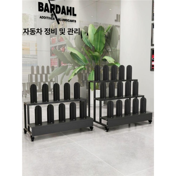 프리미엄 랩핑 이동형 거치대 롤 필름 보관대 이동식 랩핑지 행거 2층 10기둥 조절발 2층 10기둥 조절발 - 상세 이미지 5