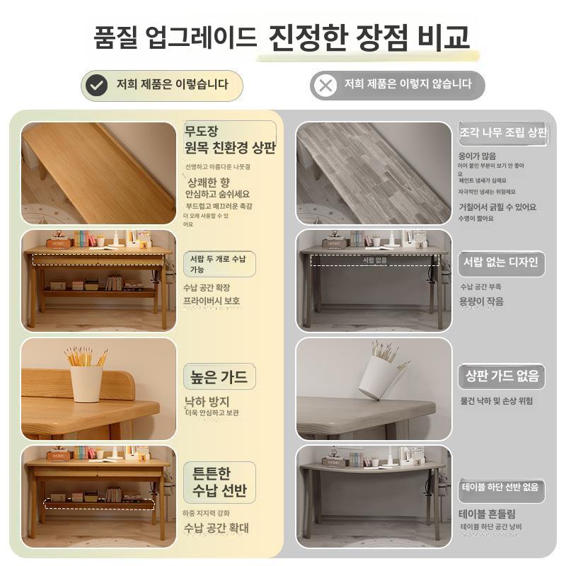 미니 틈새 거실 조립식 컴퓨터 테이블 자취방 노트북 친환경 보드 + L등급 후면 패널 A - 상세 이미지 4