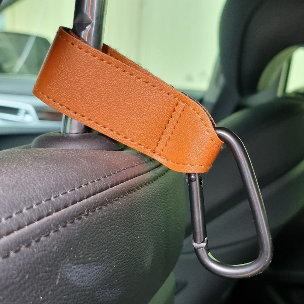 애니클리어 유모차 가방걸이 D형 고리 스토케고리 레더카라비너 2P