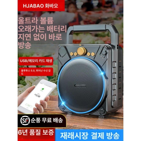 강력한 휴대용 블루투스 스피커 버스킹 시장 표준형 표준형 공식 기본 구성 - 상세 이미지 2