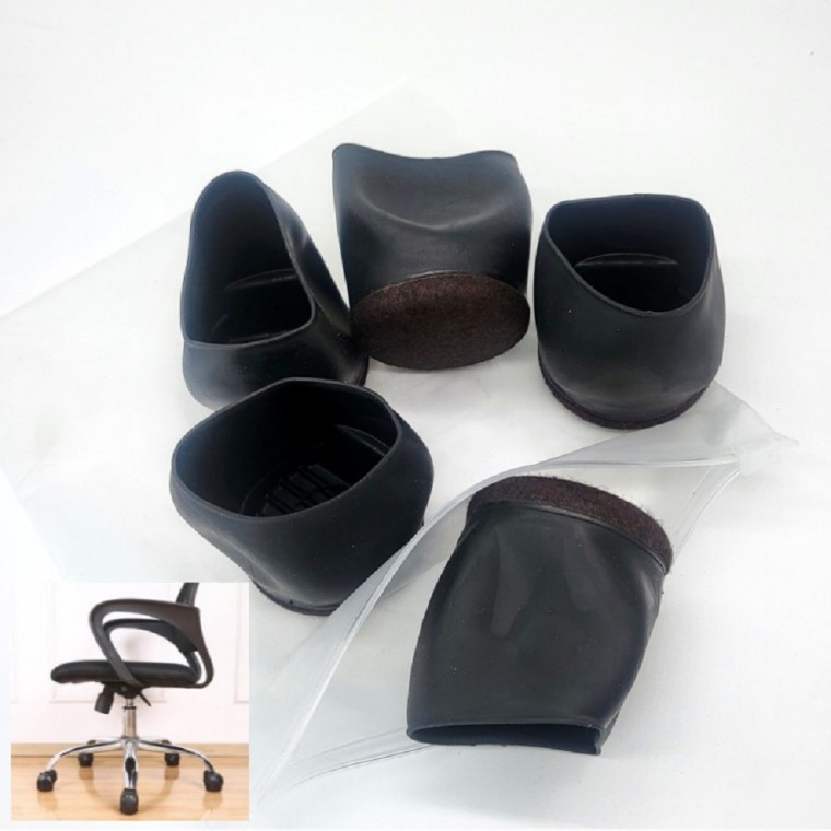 바퀴의자 발캡 풋커버 5P 의자다리커버 의자발캡