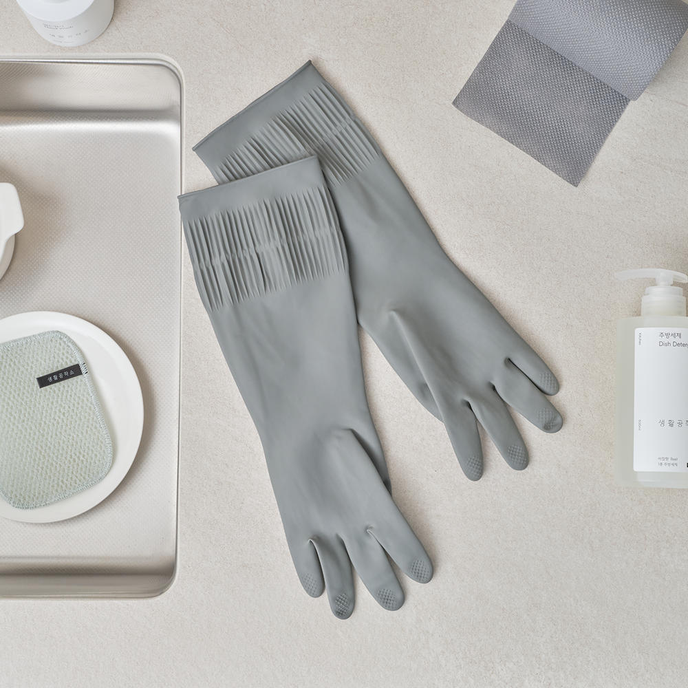 밴드형 생활공작소 라텍스 고무장갑 5쌍 흘러내림 방지