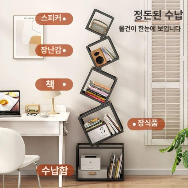 감성 마크라메 빈티지 액자 거실 현관 인테리어 벽면 벽난로 2층 격자-블랙 55x25x90cm - 상세 이미지 3