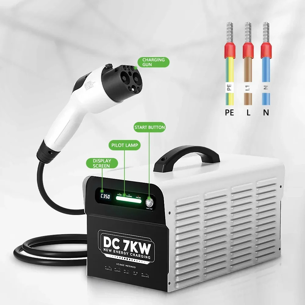 E-mingze 레벨 3 7KW EV 충전기 DC 휴대ev 충전 BYD/GBTDC 고속