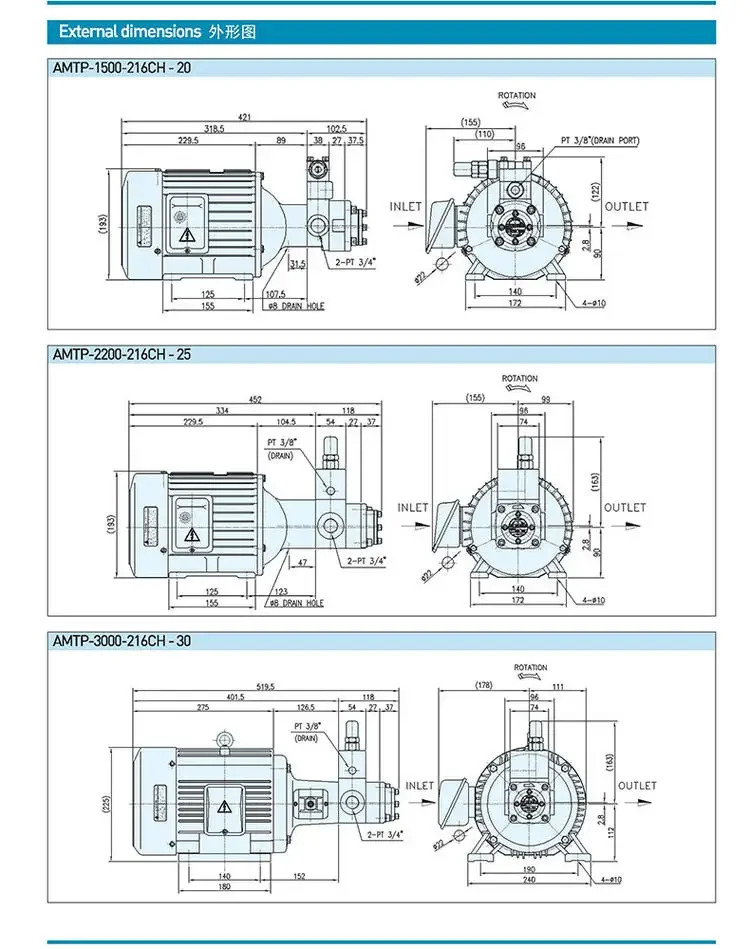 ATP-216CHVD 기어 펌프 AMTP-216CHVD-30