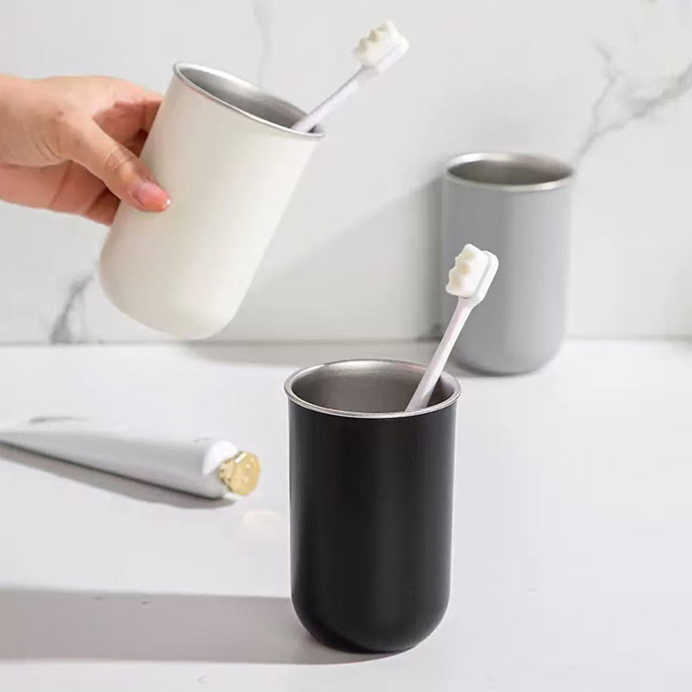 일상의결 304스텐 욕실 양치컵 화장실컵 300ml 블랙 - 상세 이미지 4