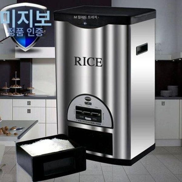 프리미엄 쌀 보관함 주방 밀폐형 쌀벌레 걱정없는 냉장고 실버 8KG 전자판 20x19x40 - 상세 이미지 3