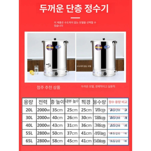 최강 업소용 약탕기 홍삼달이기 쌍화차 달임 식품 스테인리스 스틸 20L 수도꼭지 제외 실제 용량 11.5L 식품 스테인리스 스틸 20L 수도꼭지 제 - 상세 이미지 3