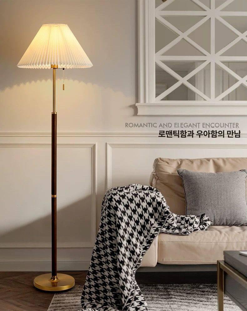 안방무드등 led거실등 간접조명 전등갓 스탠드 수제패브릭갓 무선조명 삼색램프 - 상세 이미지 3