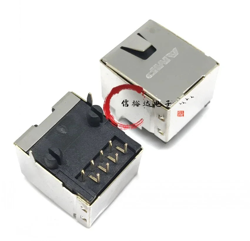 TE/오리지널 네트워크 이더넷 RJ45 소켓 암 8P8C 인터페이스 커넥터 1-1734264-1개