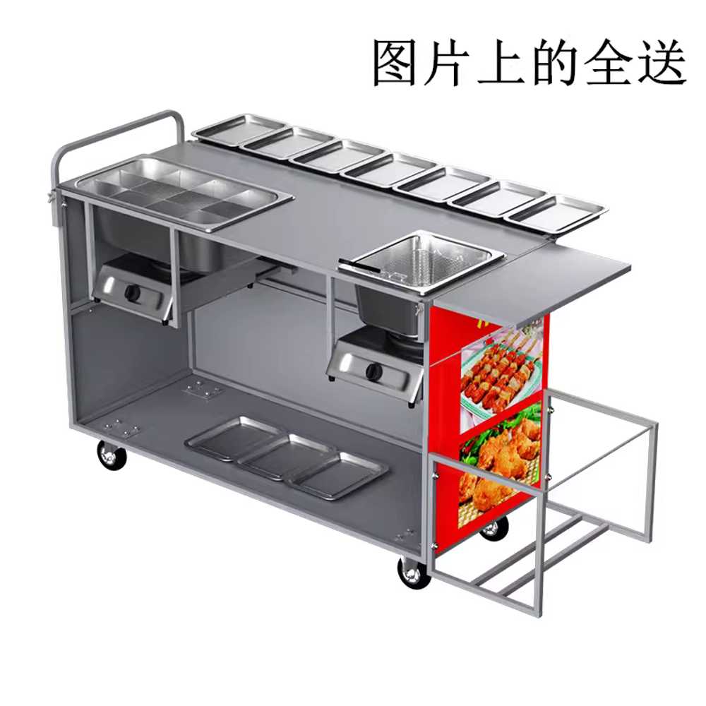 플리마켓 매대 튀김 푸드트럭 이동식 포차 분식 노점 철판구이+관동 세트 이미지 6