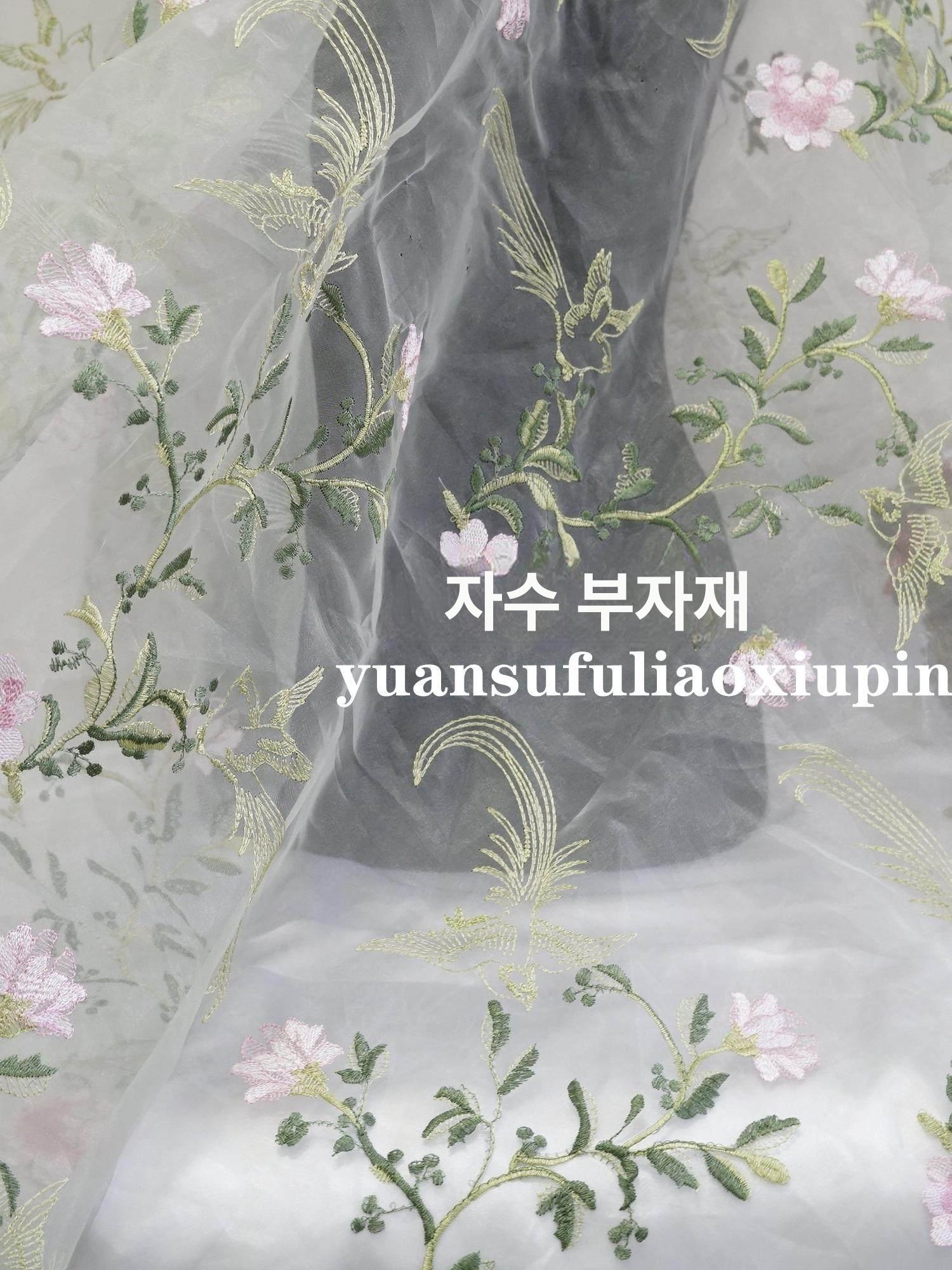 레이스 원피스 입체 장식 패션 컬러 드레스 DIY 리폼 화이트 - 상세 이미지 3