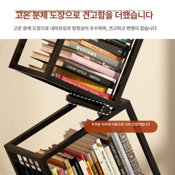 감성 마크라메 빈티지 액자 거실 현관 인테리어 벽면 벽난로 2층 격자-블랙 55x25x90cm - 상세 이미지 2