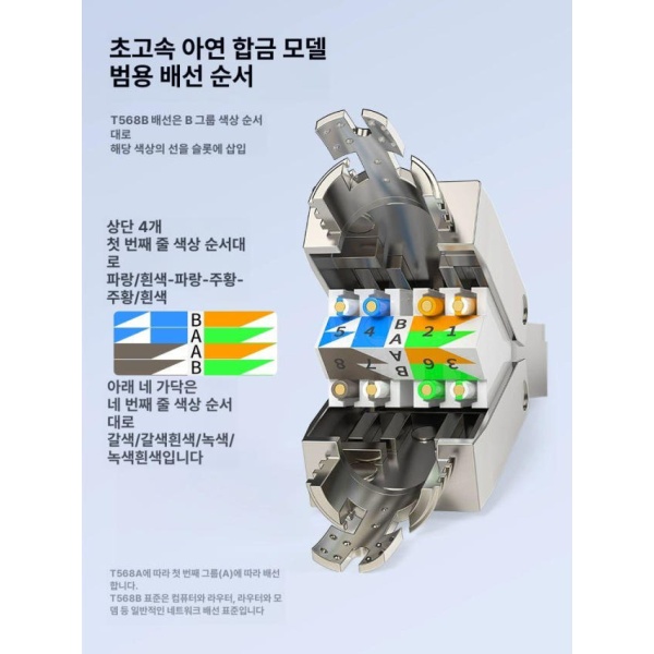 고성능 무압 랜케이블 RJ45 크리스탈 커넥터 초5종 면압 네트워크 헤드 1개 초5종 면압 크리스탈 커넥터 1개 - 상세 이미지 5