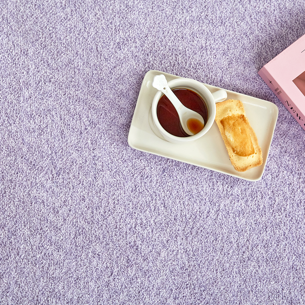 아담데코 사계절 대형 거실 단모 러그 워셔블 스프링사 컬러풀 파스텔톤 라벤더, 원형100 - 상세 이미지 3