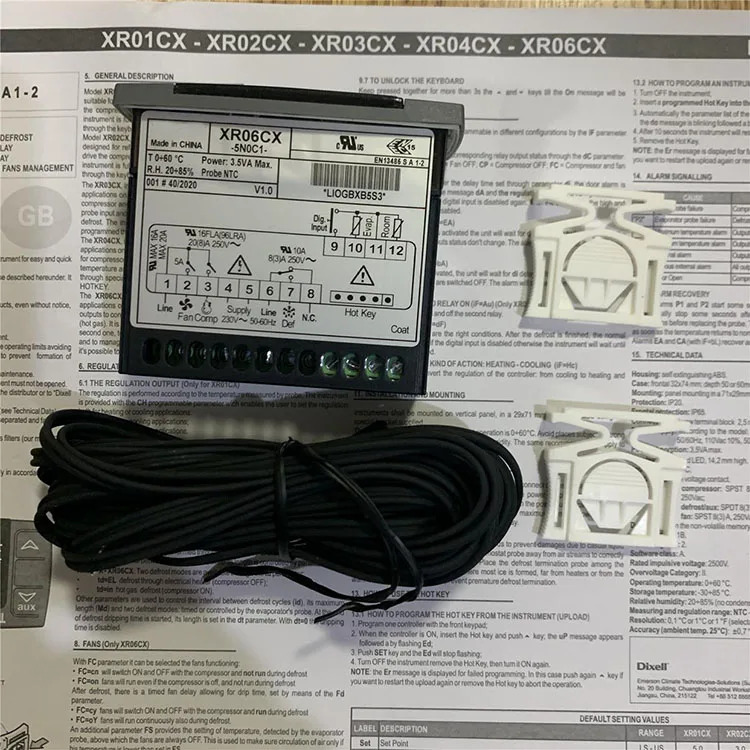 Dixell XR06CX-5N0C1 230V 냉장고디지털 온도 조절기 컨트롤러 프로브