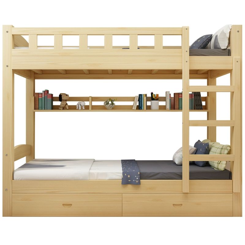 원목 2층침대 슈퍼싱글 프레임 이층침대 표준 600mmx1200mm 맨 침대 1200mm x 1900mm 더 많은 조합 유형 - 상품 이미지