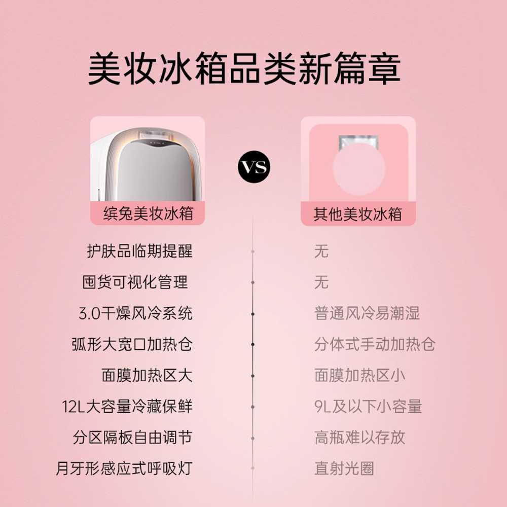 화장품냉장고 미니 화이트 냉온장고 무소음 기숙사 화이트 - 상세 이미지 3