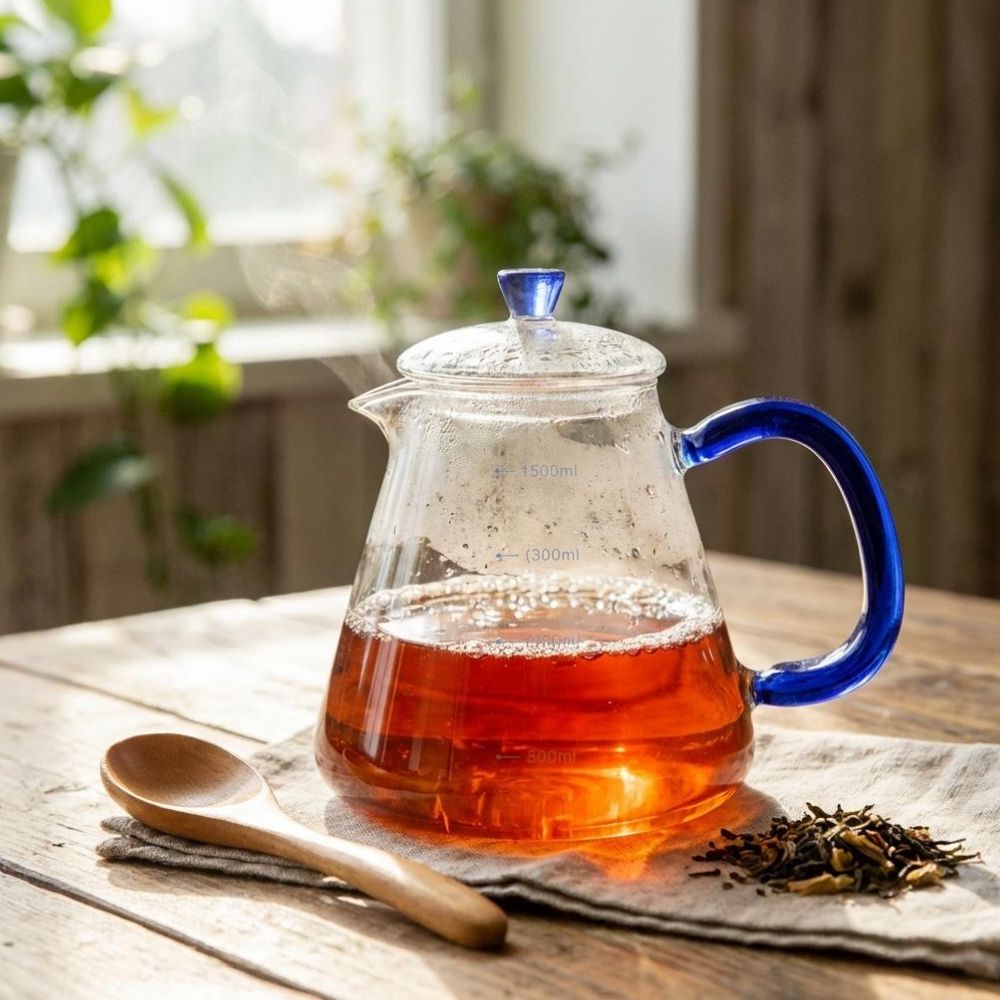 직화 내열 유리 주전자 올글래스 1.5L 차포트 티팟 이미지 7