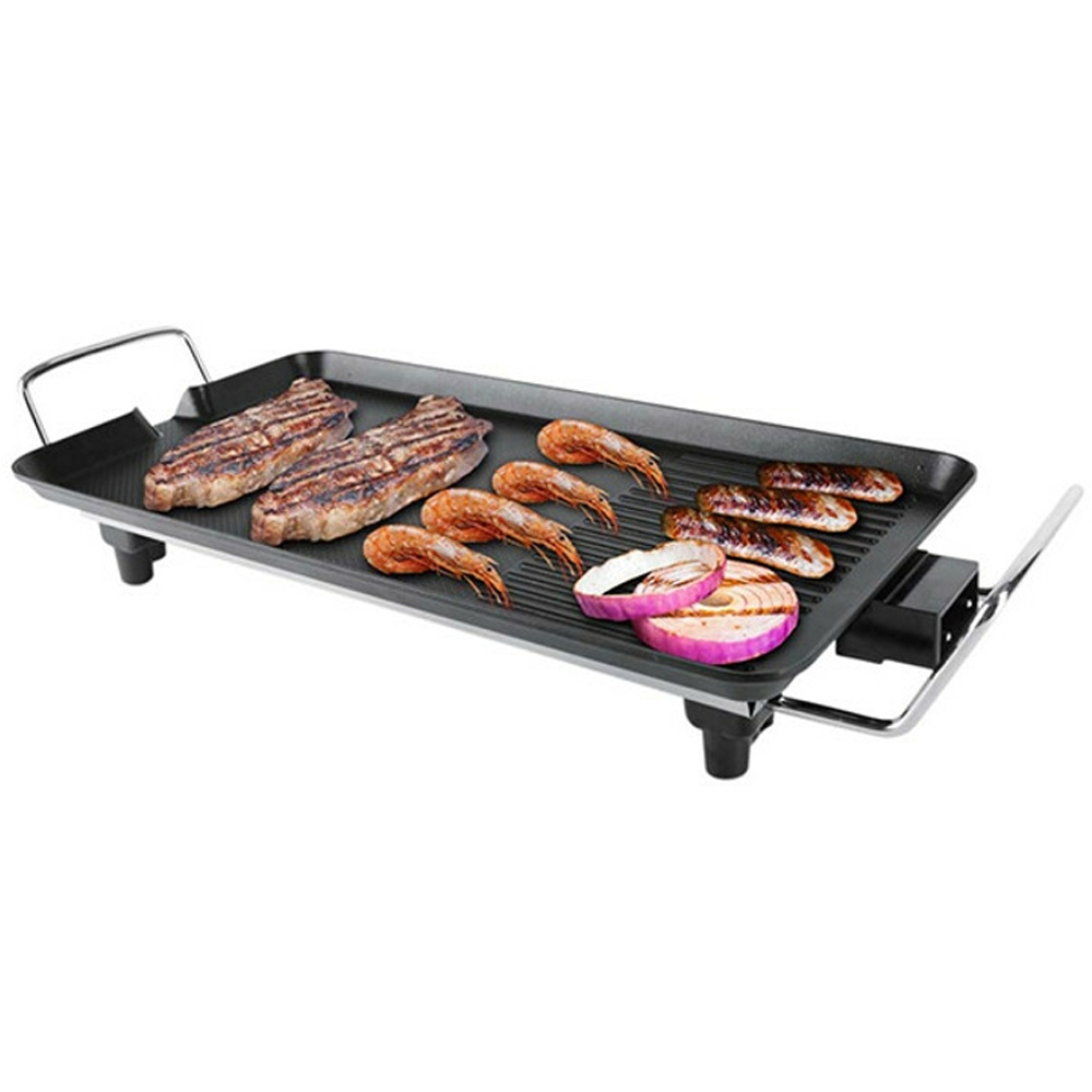 키친아트 와이드 사각 통주물 전기그릴 멀티그릴팬 59cm 5단 조절 1500W 가정 캠핑용 - 상품 이미지