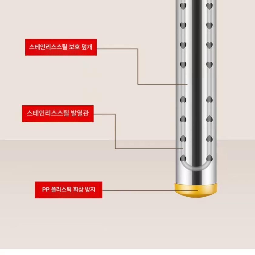 온수 히터봉 원통형 욕조 물데우는 따뜻한물 기계 R13 미국 스위치 포함 1500 110V A - 상세 이미지 5