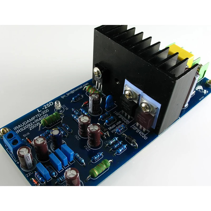 1 쌍 L25D IRAUDAMP9 IRS2092 IRFB4020 D 오디오 증폭기 보드 250W x 2 8ohm 완성