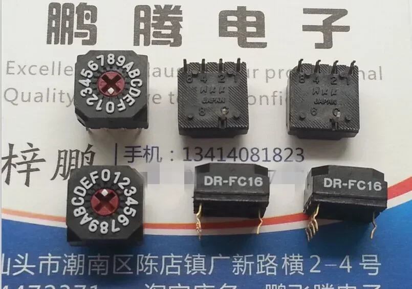 일본 DR-FC16P 8421 로터리 인코더 딥 스위치 41 0mm 핸들 0-F 16 포지션