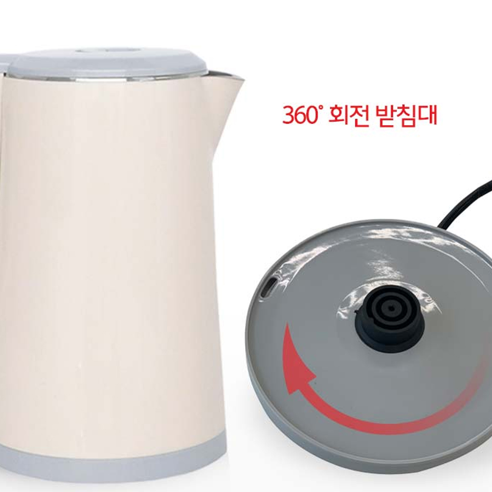 신일 LED 순간가열 무선 전기 포트 주전자 1.6L 커피포트 내부스테인레스 - 상세 이미지 2