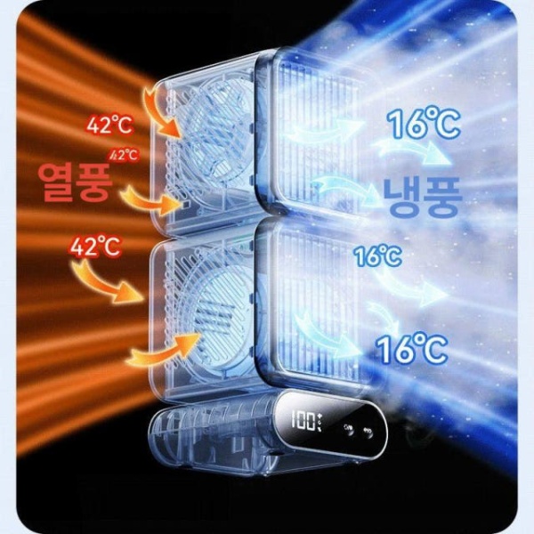 초강력 가정용 냉풍기 2025년 신형 소형 냉난방기 미니 온 스노우 화이트 냉장 16m 24시간 스노우 화이트 냉장 16m 24시간 - 상세 이미지 2