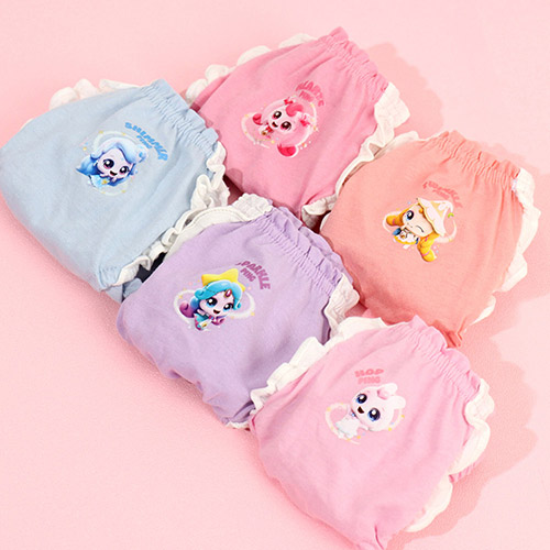 티니핑 캐릭터 유아팬티 오가닉 면100% 5P 데일리 여아속옷