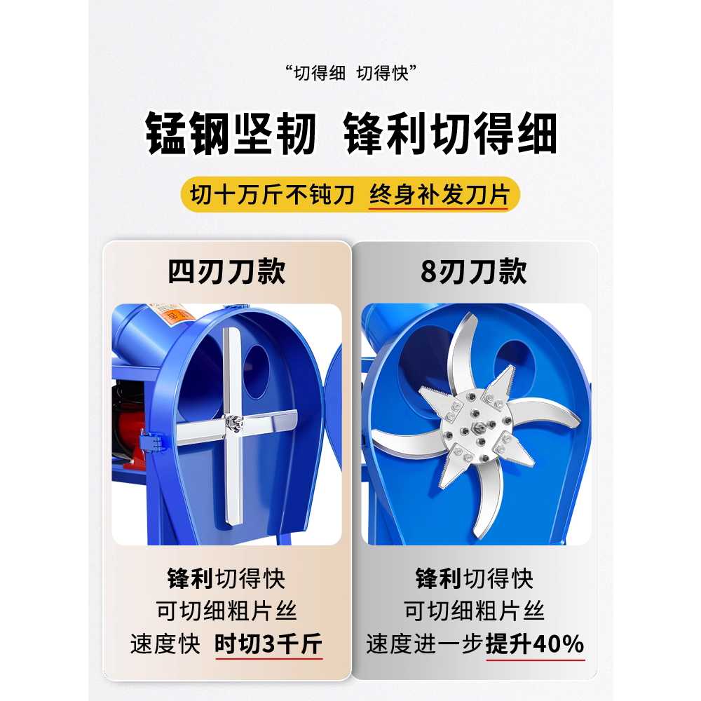 농사용 볏집 절단기 야채 가축 용 농장 잔디 파쇄기 1900W 알루미늄 - 상세 이미지 3